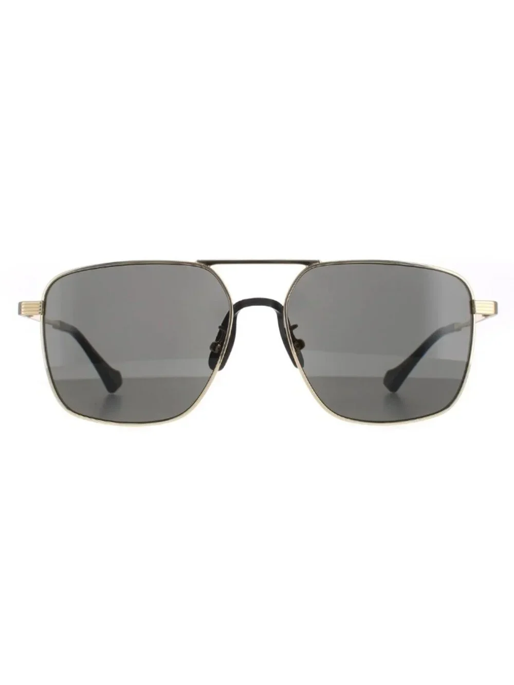 NEW GG0743S 001 GUCCI SUNGLASSES, GOLD/GRAY AVIATOR UNISEX GUCCI EYEWEAR